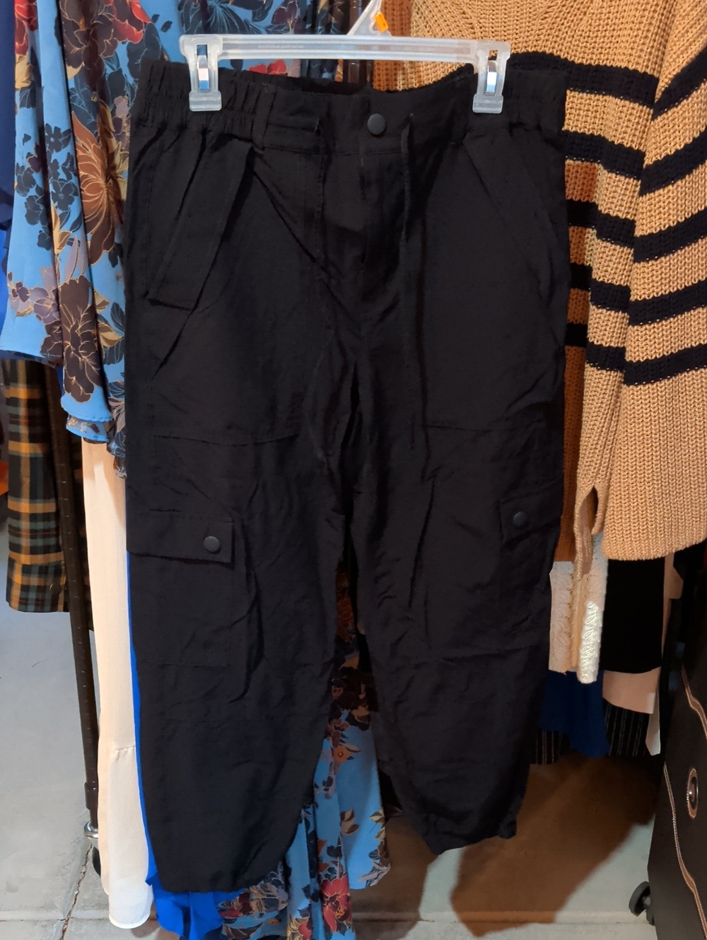 CAbi Black Women’s Cargo Pants with Utility Pockets